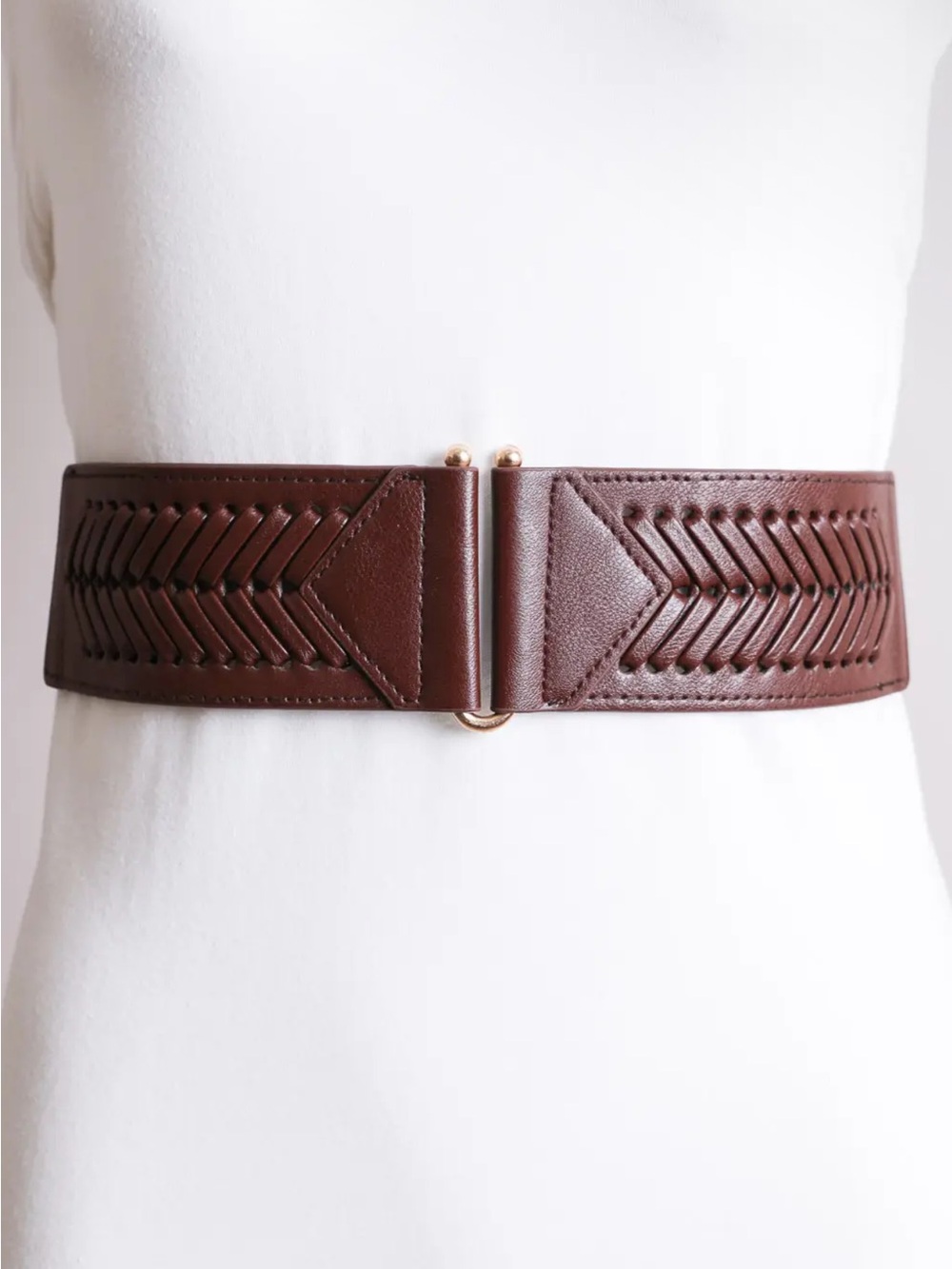 Fishtail Braided Brown Waist Cinch Belt